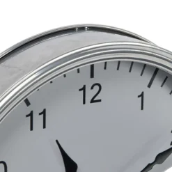 Storied Home Classic Round Metal Wall Clock, Antique Nickel Finish -Interio Store GUEST 00422c38 532d 433f 8706 863808204995