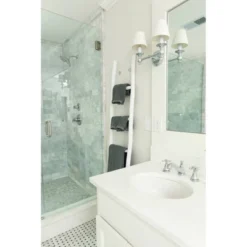 16.5"x70" Decorative Painted Wood Ladder White - Storied Home -Interio Store GUEST 00b6511a 68a2 4ff9 b966 70415149d6e1