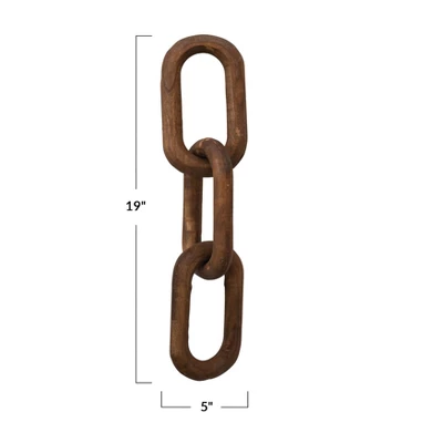 Storied Home Reclaimed Wood Chain With 3 Links 4 Storied Home Reclaimed Wood Chain With 3 Links - Image 2
