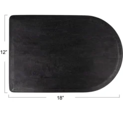 Storied Home Gourmet Noir Mango Wood Cheese And Cutting Board, Black