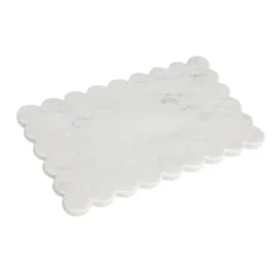 Storied Home Marble Cheese Board With Scalloped Edge, White 11 Storied Home Marble Cheese Board With Scalloped Edge, White -Interio Store GUEST 06aa5fc9 dc22 417c a900 90b34af8ee06