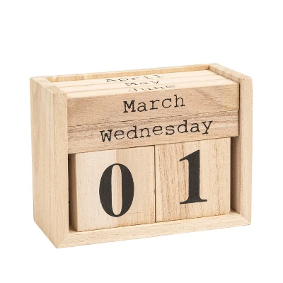 Storied Home Paulownia Wood Perpetual Calendar 8 Storied Home Paulownia Wood Perpetual Calendar - Image 6