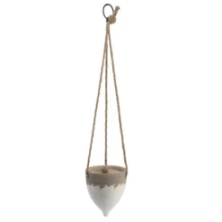 Jute Hanging Planter (8.5") - Storied Home: Indoor Bohemian Stoneware, No Assembly, Ceiling Mount -Interio Store GUEST 0a6dbf96 5287 4e5d ae72 e2059be62e2f