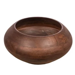 Storied Home Modern Round Wood Bowl -Interio Store GUEST 0a81fd5b f76d 471f bec8 11225b1c936b
