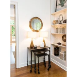 22" Round Distressed Metal Porthole Mirror Gold - Storied Home 15 22" Round Distressed Metal Porthole Mirror Gold - Storied Home -Interio Store GUEST 0b900856 d96d 4c08 a676 a47f1be1d2e0