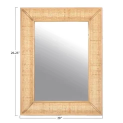 Rectangle Wall Mirror With Rattan Detail Brown - Storied Home 11 Rectangle Wall Mirror With Rattan Detail Brown - Storied Home -Interio Store GUEST 0fc6f6b0 227d 4e55 a60b e9bb7b2f9753