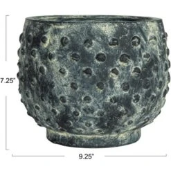 Storied Home Distressed Terra Cotta Hobnail Planter