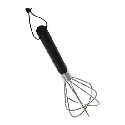 Storied Home Stainless Steel Whisk With Mango Wood Handle And Leather Tie, Black 7 Storied Home Stainless Steel Whisk With Mango Wood Handle And Leather Tie, Black - Image 5