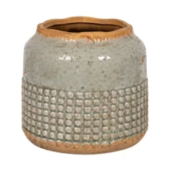 Storied Home Round Terra-cotta Hobnail Planter Vase With Heavily Distressed Finish 11 Storied Home Round Terra-cotta Hobnail Planter Vase With Heavily Distressed Finish -Interio Store GUEST 124f9c64 9509 4d4c bb03 ab2a9bd2ce57
