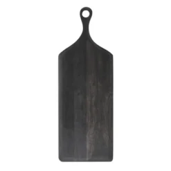 Storied Home Tall Acacia Wood Cheese And Cutting Board With Round Opening On Handle, Black 9 Storied Home Tall Acacia Wood Cheese And Cutting Board With Round Opening On Handle, Black -Interio Store GUEST 1309c11a b03d 4b7f adb8 5089984a3cb3