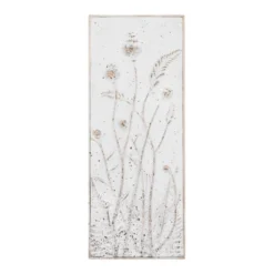 Set Of 2 Metal Decorative Wall Décor With Flowers White - Storied Home -Interio Store GUEST 1357560c 1088 43b6 a909 dae96b0c0384