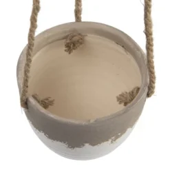 Jute Hanging Planter (8.5") - Storied Home: Indoor Bohemian Stoneware, No Assembly, Ceiling Mount -Interio Store GUEST 14791ca6 b292 4d09 b70f baca33c77672