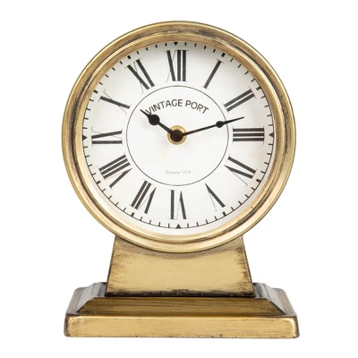 Storied Home Vintage Metal Mantel Clock 8 Storied Home Vintage Metal Mantel Clock - Image 6
