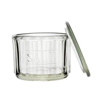 Storied Home Round Pressed Glass Salt Cellar 5 Storied Home Round Pressed Glass Salt Cellar - Image 3