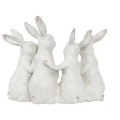 Storied Home Whitewashed Polyresin Bunny Rabbit Quartet -Interio Store GUEST 17926fcd ddad 454d a5f2 37cb6df9c62e
