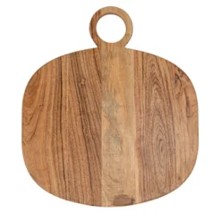 Storied Home Oval Acacia Wood Oval Cheese And Cutting Board With Handle, Natural -Interio Store GUEST 179d602a 147a 420f be5f 91d858453134