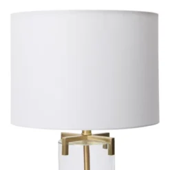 26.5" Glass Table Lamp Gold - 3Storied Home