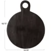 Storied Home Round Acacia Wood Cheese And Cutting Board With Circle Handle, Black 1 Storied Home Round Acacia Wood Cheese And Cutting Board With Circle Handle, Black -Interio Store GUEST 1e1bbbee 90fd 4a10 953c d2c5237796eb