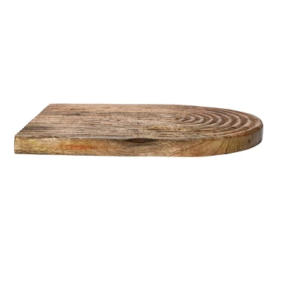 Storied Home Carved Arch Mango Wood Serving Board, Natural 6 Storied Home Carved Arch Mango Wood Serving Board, Natural - Image 4