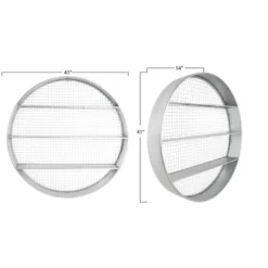 Storied Home Round Metal Wall Décor With 4 Shelves & Wire Back