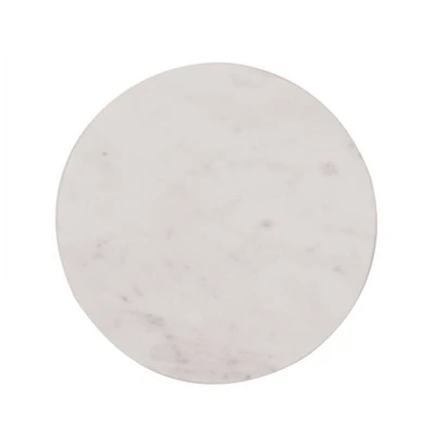 Storied Home Round Marble Charcuterie Or Cutting Board, White 8 Storied Home Round Marble Charcuterie Or Cutting Board, White - Image 6