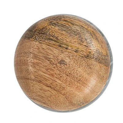 Storied Home Modern Marble Canister With Wood Lid 5 Storied Home Modern Marble Canister With Wood Lid - Image 3