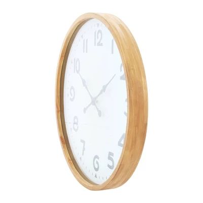 Fir Wood And Metal Wall Clock Brown - Storied Home 9 Fir Wood And Metal Wall Clock Brown - Storied Home - Image 7