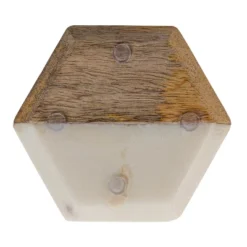 Storied Home Marble & Mango Wood Hexagon Coasters (Set Of 4 Pieces) -Interio Store GUEST 25a52571 86ea 46cc 908e 5c104fe334b2