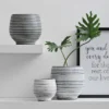 Stoneware Planter Gray And White Striped - Storied Home 2 Stoneware Planter Gray And White Striped - Storied Home -Interio Store GUEST 2649ee85 8886 4269 bdd8 70e2ec0585f8