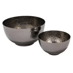Storied Home Round Hammered Metal Bowls, Set Of 2 Sizes -Interio Store GUEST 26891472 9421 4c5e aac2 8fa5b8196f09