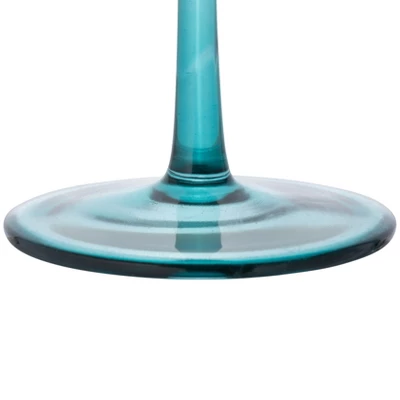 Storied Home Hand Blown Stemmed Wine Glasses, 14 Ounces, 4 Assorted Colors 6 Storied Home Hand Blown Stemmed Wine Glasses, 14 Ounces, 4 Assorted Colors - Image 4