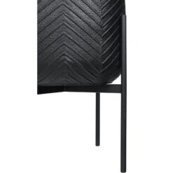 Storied Home Round Metal Planter With Chevron Pattern On Stand, Black 11 Storied Home Round Metal Planter With Chevron Pattern On Stand, Black -Interio Store GUEST 2954e9e7 6754 43e2 8e1e c6293fbd73b0