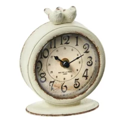 Storied Home Vintage Pewter Mantel Clock With Birds 19 Storied Home Vintage Pewter Mantel Clock With Birds -Interio Store GUEST 29707553 ff01 47d0 b3fc 4d388284b35b