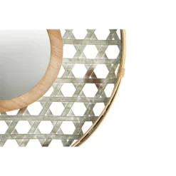 Round Metal Wall Mirror With Galvanized Wood Frame - Storied Home -Interio Store GUEST 2c3c2e78 a2ed 4bac 86cd 3078e382925e