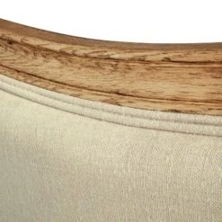 Storied Home King Oak Wood Headboard Beige: Upholstered, Freestanding, No Assembly, Spot Clean -Interio Store GUEST 3228d912 b22b 489b 96e4 f828ecb28676