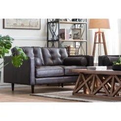 Mariner Tripod Style Wood Floor Lamp With Burlap Drum Shade Rust - Storied Home -Interio Store GUEST 32adbbfa 794e 41fe a956 923b8417f6a6