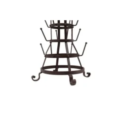 Metal Bottle Holder With 24 Hooks - Storied Home: Espresso & Tea Cup Storage Rack, Kitchen Organizer 16 Metal Bottle Holder With 24 Hooks - Storied Home: Espresso & Tea Cup Storage Rack, Kitchen Organizer -Interio Store GUEST 3320f9d5 bb4a 4a68 b282 ea32f07265f5