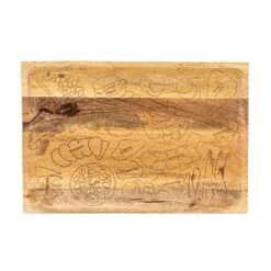 Storied Home Mango Wood Cheese And Serving Board With Laser Etched Charcuterie Spread, Natural -Interio Store GUEST 386377e7 ab25 47a7 b6ad 1976146c3611