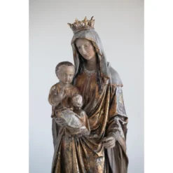 Storied Home Magnesia Vintage Reproduction Virgin Mary And Child Statue