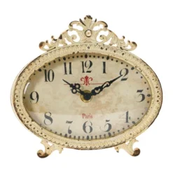 Storied Home Distressed Pewter Mantel Clock 15 Storied Home Distressed Pewter Mantel Clock -Interio Store GUEST 3960b544 1f1c 4bfd 8464 303b181b9eea