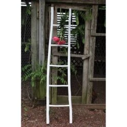 16.5"x70" Decorative Painted Wood Ladder White - Storied Home -Interio Store GUEST 3ad2e5bd 1514 4504 bf56 7d6435a756d3