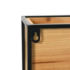 Storied Home Metal Wall Shelf With Wood Box, Black -Interio Store GUEST 3b2bd764 0ff5 4771 9044 f1937e25c190