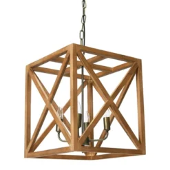 Metal/Wood Chandelier Natural Brown - Storied Home -Interio Store GUEST 3ee85639 5f22 4459 b0c5 7ad9d95129d5