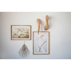 Cockatoo Wood Faux Bamboo Framed Glass Wall Decor - 3R Studios -Interio Store GUEST 41a20ffe 6518 441f 8b55 f179e81f2aab