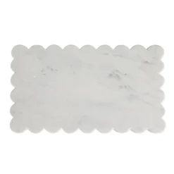 Storied Home Marble Cheese Board With Scalloped Edge, White 10 Storied Home Marble Cheese Board With Scalloped Edge, White -Interio Store GUEST 42101a95 b15e 4b40 8550 4bf3837df825