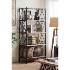 Mariner Tripod Style Wood Floor Lamp With Burlap Drum Shade Rust - Storied Home -Interio Store GUEST 423bac19 ad81 4761 9d92 6a8d17c01cb8