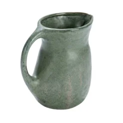Storied Home Round Stoneware Pitcher With Reactive Glaze, Matte Teal -Interio Store GUEST 4a01b4fe 23fd 4c15 b3a1 8196184667b8