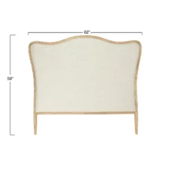 Storied Home Queen Oak Wood Headboard Beige: Upholstered, Freestanding, No Assembly, Spot Clean 26 Storied Home Queen Oak Wood Headboard Beige: Upholstered, Freestanding, No Assembly, Spot Clean -Interio Store GUEST 4b57efa9 b8c7 4790 828f 5783dcd6a6cd