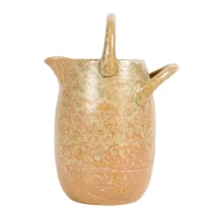Storied Home Stoneware Watering Pitcher With Handles, Reactive Glaze -Interio Store GUEST 4c580625 03e6 498a 8337 114be5026a4b