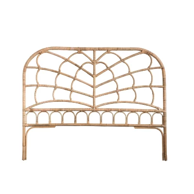 Storied Home Rattan Arched Headboard Natural 6 Storied Home Rattan Arched Headboard Natural - Image 4